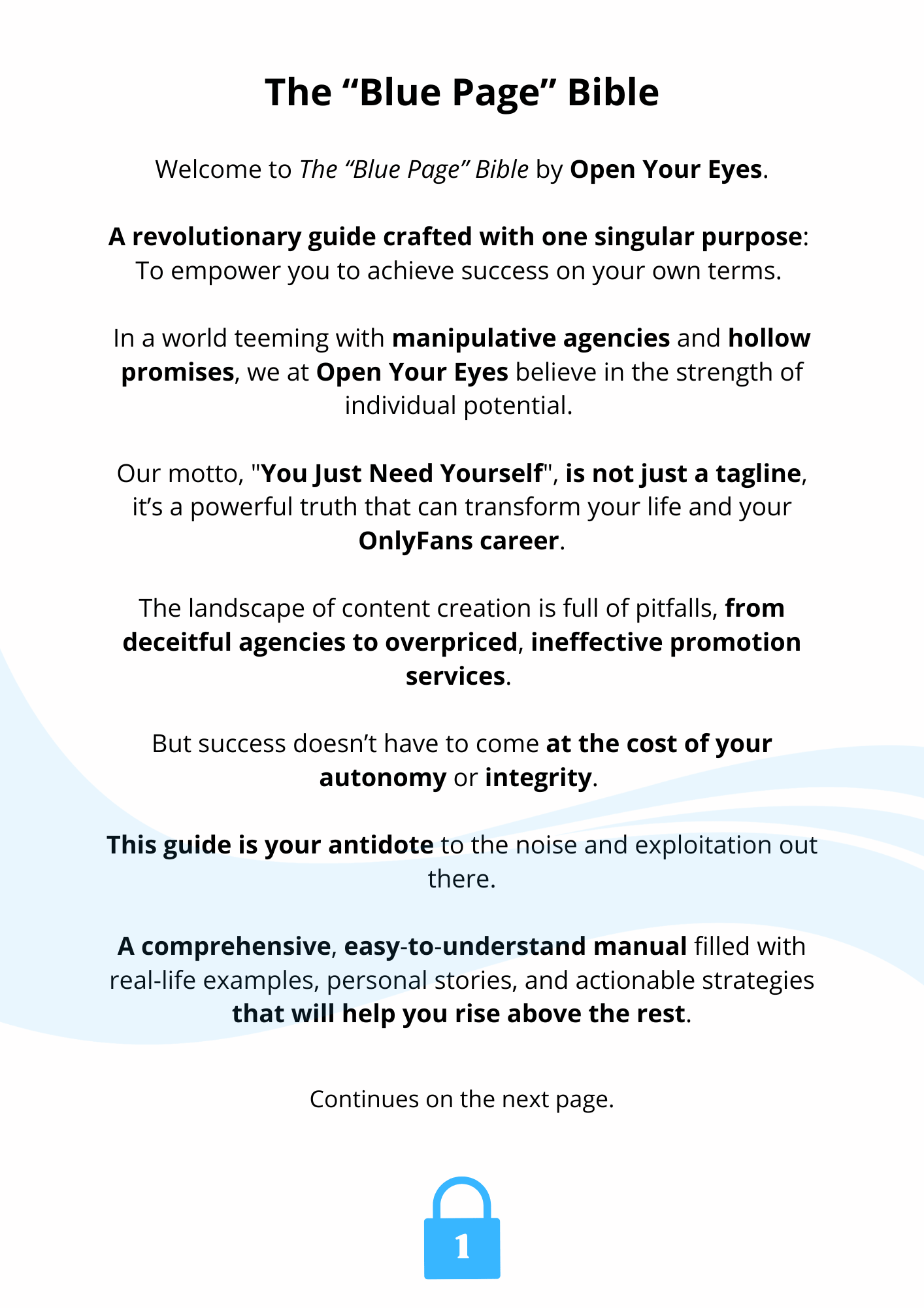The Blue Page Bible (OnlyFns Business)