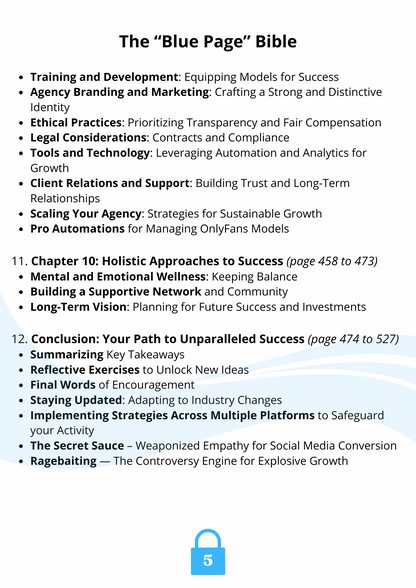 The Blue Page Bible (OnlyFns Business)